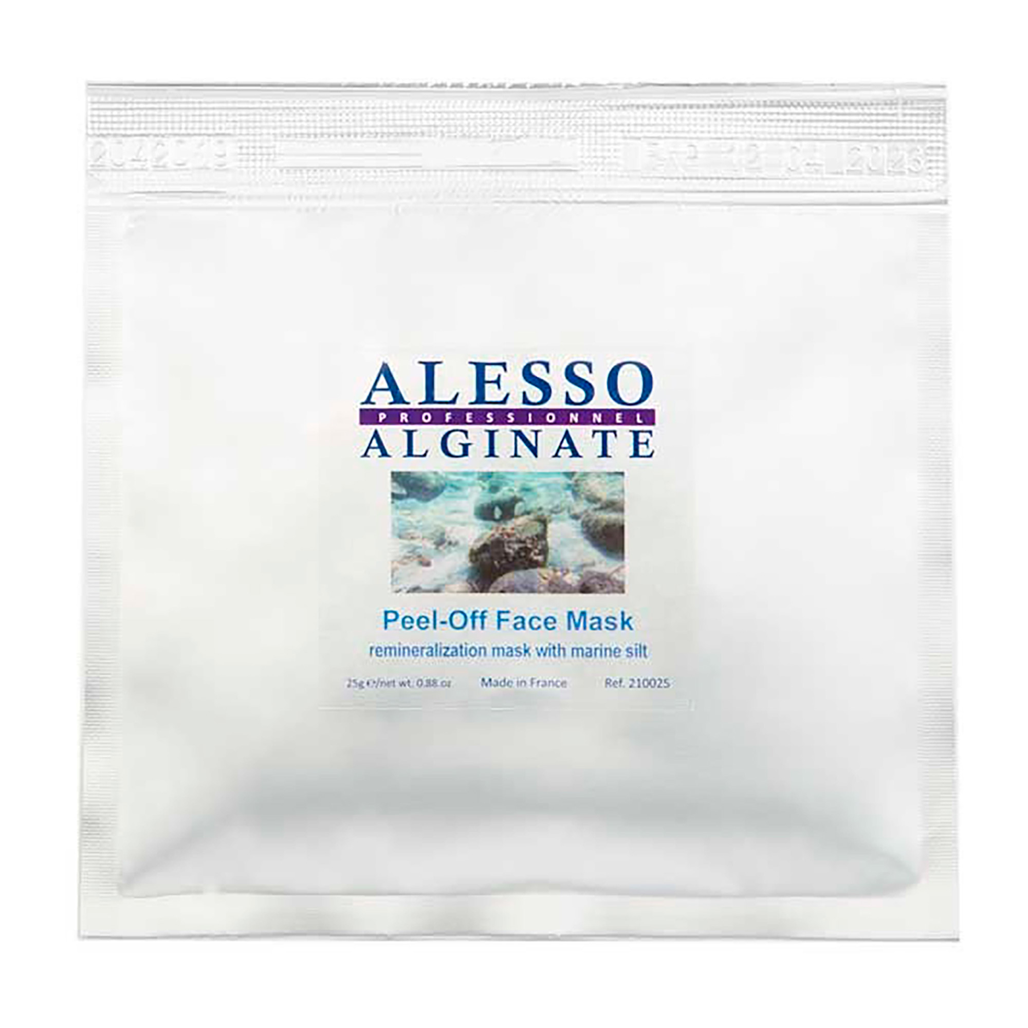 Альгінатна маска для обличчя Alesso Professionnel Alginate Peel-Off Face Mask з морським мулом, відновлювальна та ремінералізувальна, 25 г