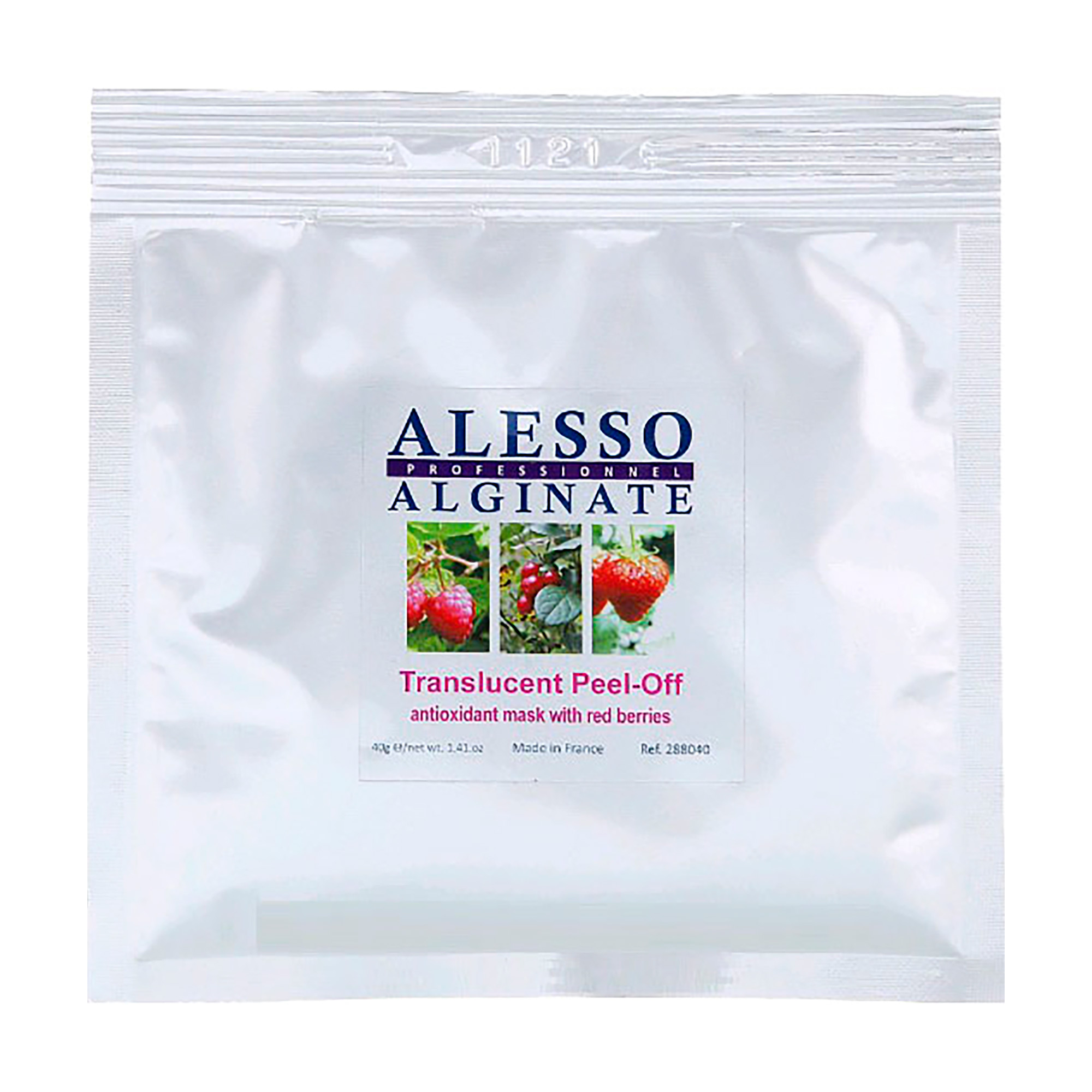 Альгінатна маска для обличчя Alesso Professionnel Alginate Peel-Off Face Mask з червоними ягодами, антиоксидантна, 40 г