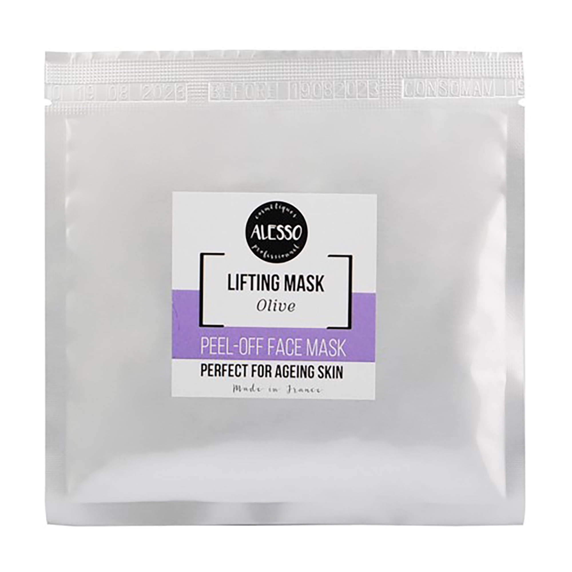 Альгінатна маска для обличчя Alesso Professionnel Lifting Mask Olive з оливою, омолоджувальна та тонізувальна, 25 г