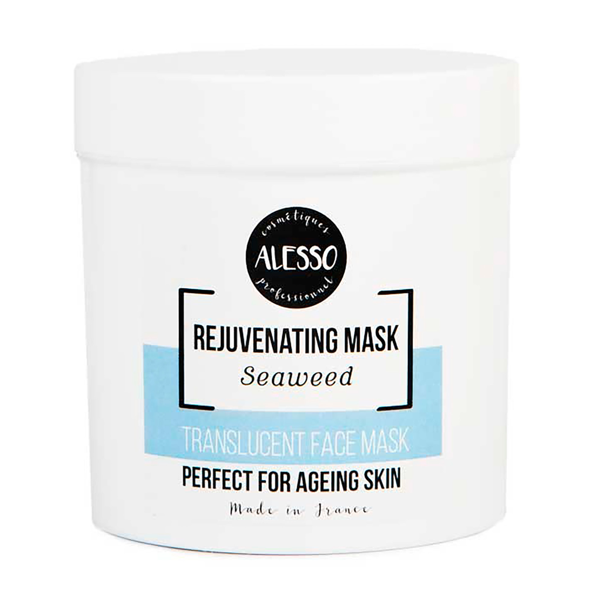 Альгінатна маска для обличчя Alesso Professionnel Translucent Alginate Peel-Off Face Mask With Alga з морськими водоростями, стимулювальна, 200 г